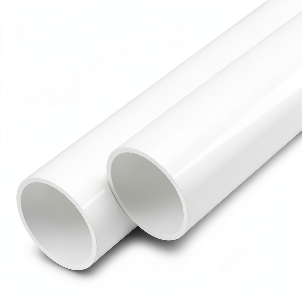 أنابيب UPVC ضغط اسمي 12 بار مقاس 1/4 1 إنش سمك 2.2 مم لون أبيض