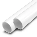 أنابيب UPVC ضغط اسمي 12 بار مقاس 1/2 1 إنش سمك 2.5 مم لون أبيض