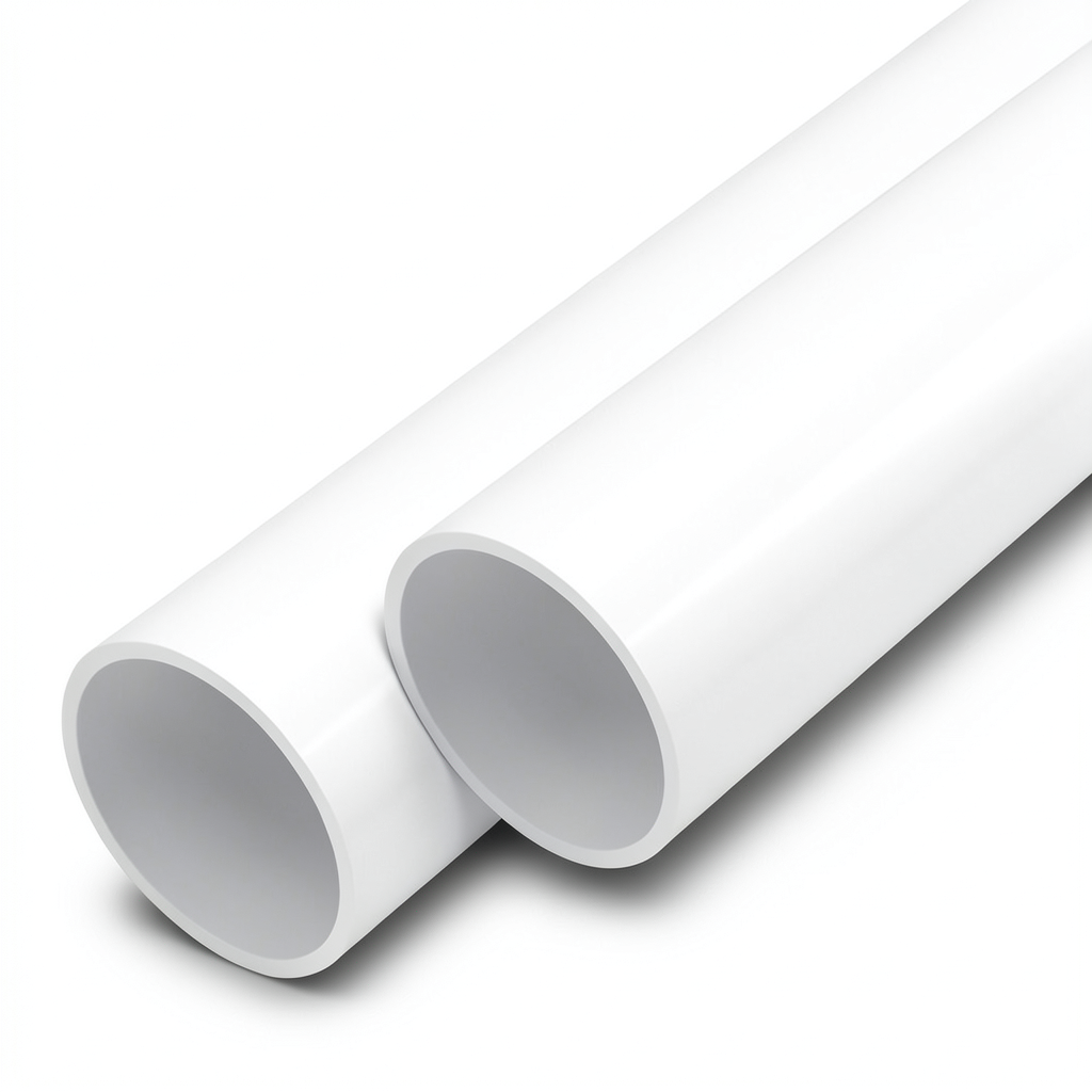 أنابيب UPVC ضغط اسمي 12 بار مقاس 2 إنش سمك 3.1 مم لون أبيض