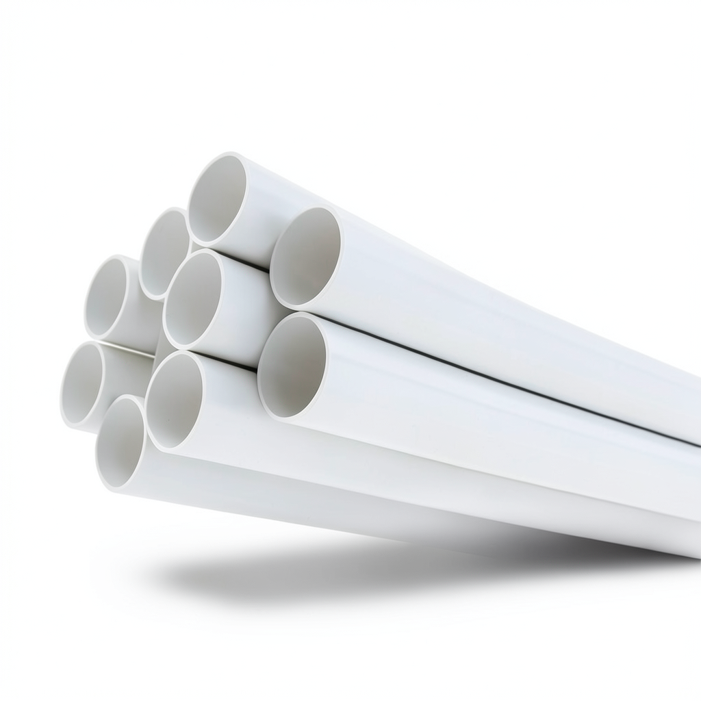 مواسير بلاستيك UPVC ضغط 21.7 بار مقاس 1/2 إنش سمك 1.57 مم لون أبيض