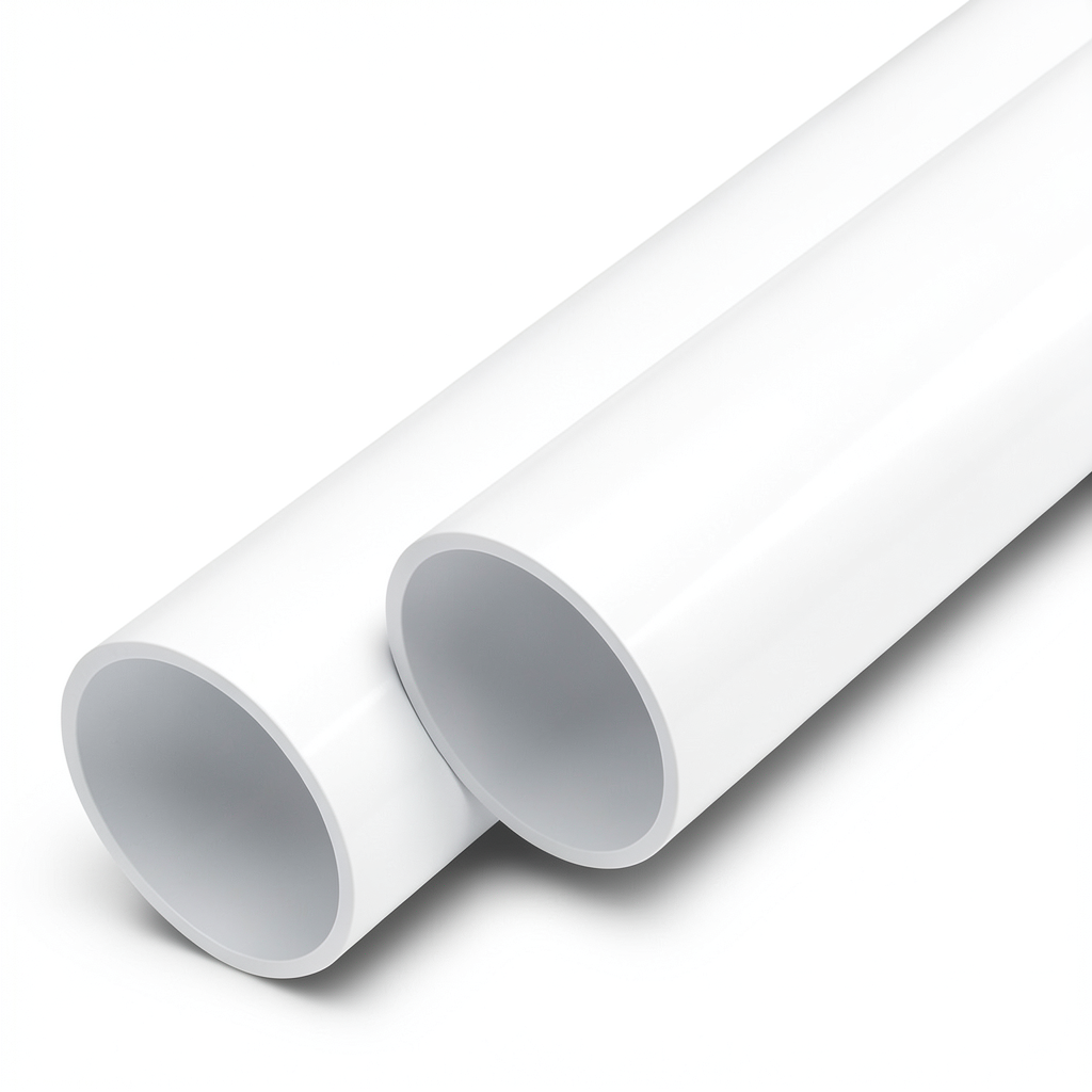أنابيب UPVC ضغط اسمي 12 بار مقاس 6 إنش سمك 8.8 مم لون أبيض