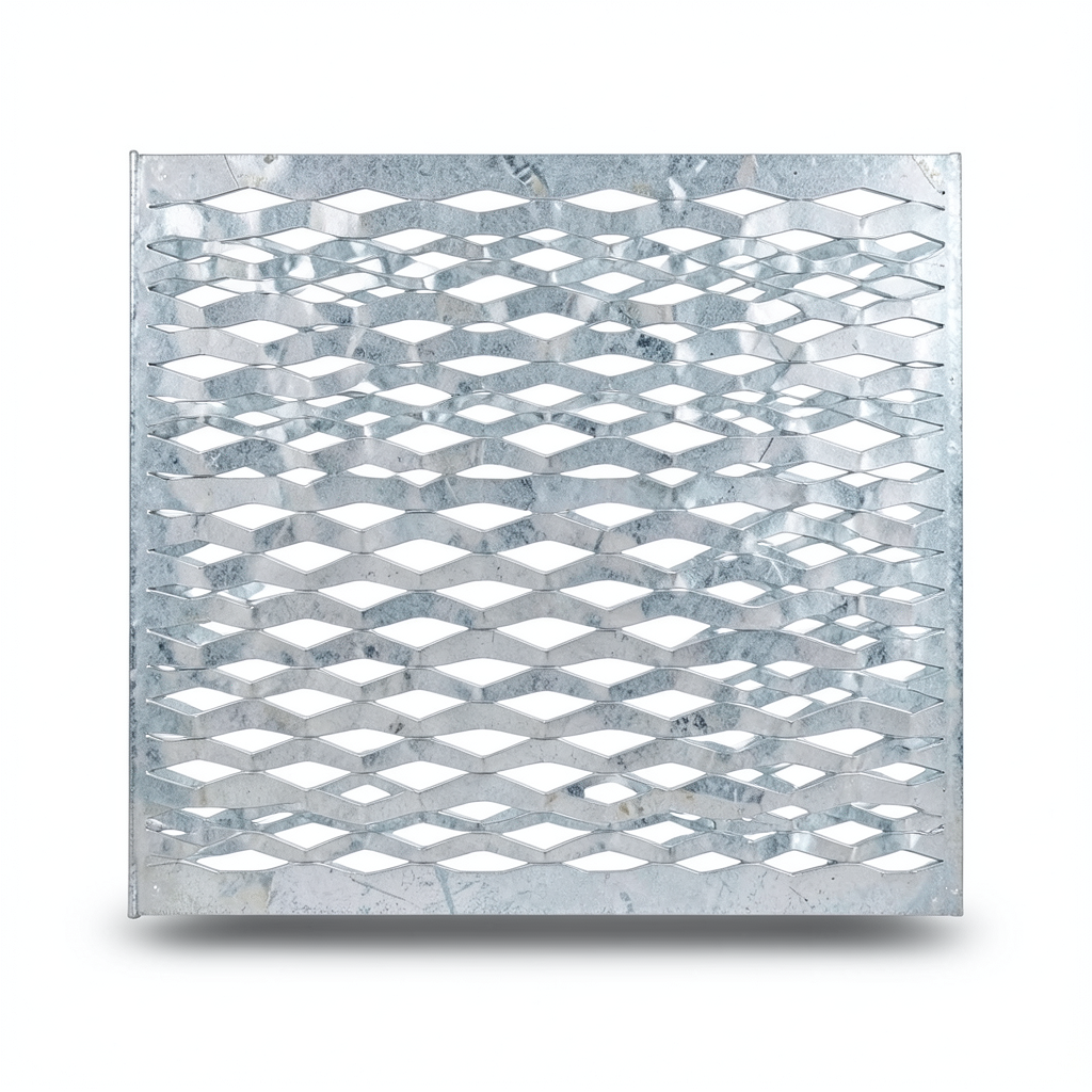 Galvanized Steel Expanded Metal Mesh Thickness 4.8 mm Width 2.44 m Length 2 m