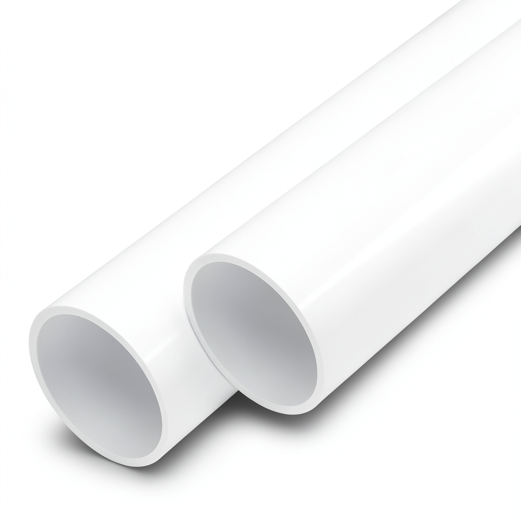 مواسير UPVC ضغط اسمي 15 بار مقاس 1/4 1 إنش سمك 2.7 مم لون أبيض
