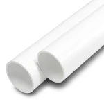 مواسير UPVC ضغط اسمي 15 بار مقاس 1/2 1 إنش سمك 3.1 مم لون أبيض