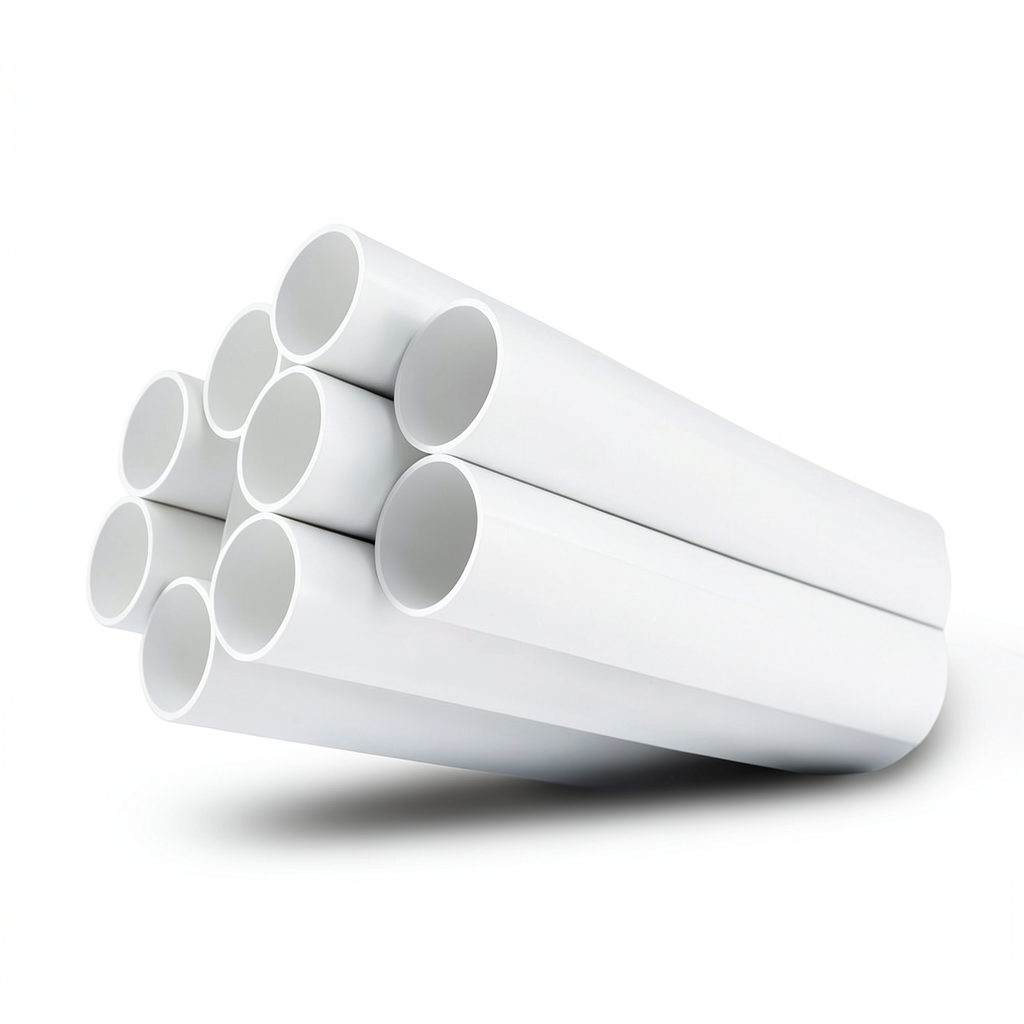 مواسير UPVC ضغط 21.7 بار مقاس 2 إنش سمك 4.47 مم لون أبيض