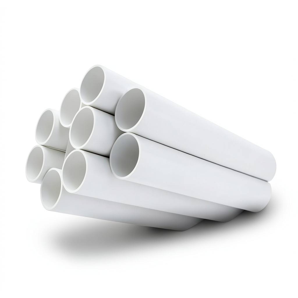 مواسير UPVC ضغط 21.7 بار مقاس 4 إنش سمك 8.46 مم لون أبيض