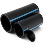 مواسير HDPE الوطني لشبكات المياه ضغط 12.5 بار قطر خارجي 50 مم سمك 3 مم لون اسود