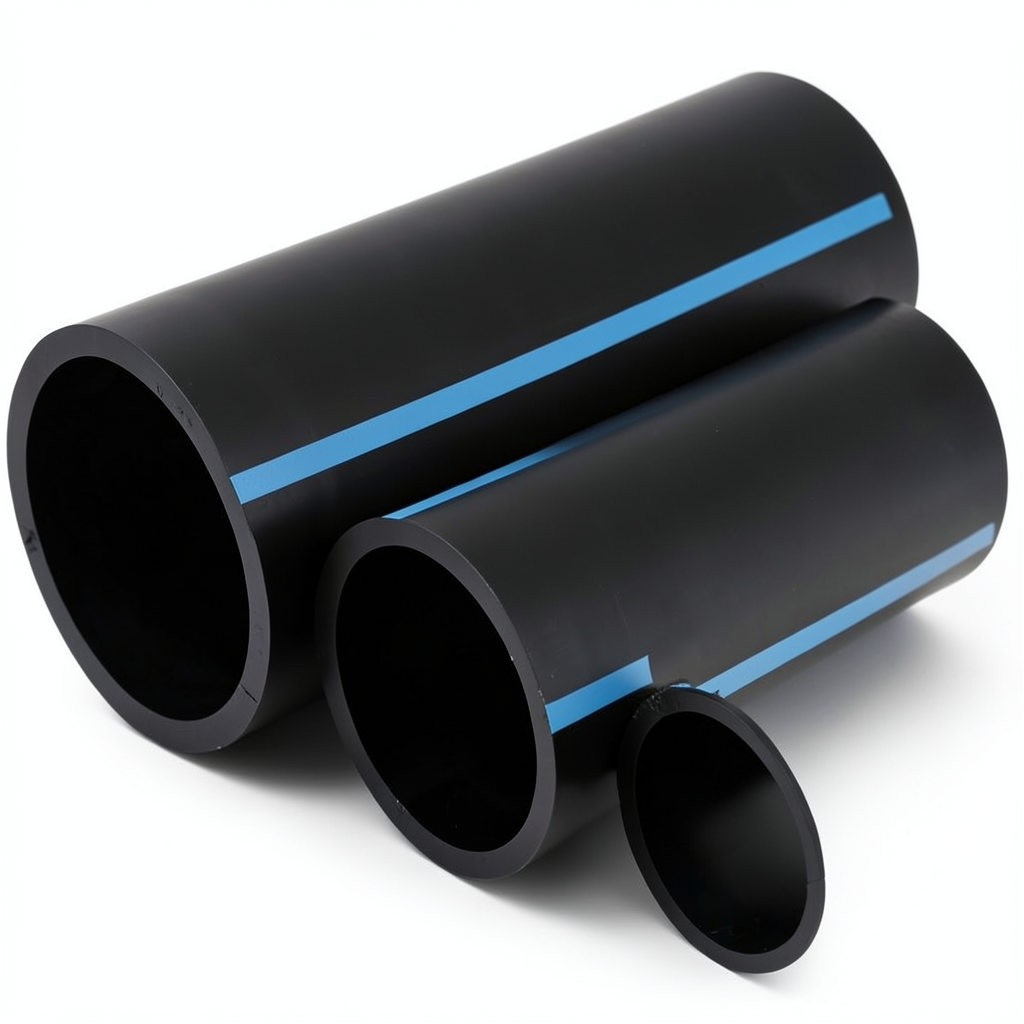 مواسير HDPE الوطني لشبكات المياه ضغط 12.5 بار قطر خارجي 50 مم سمك 3 مم لون اسود