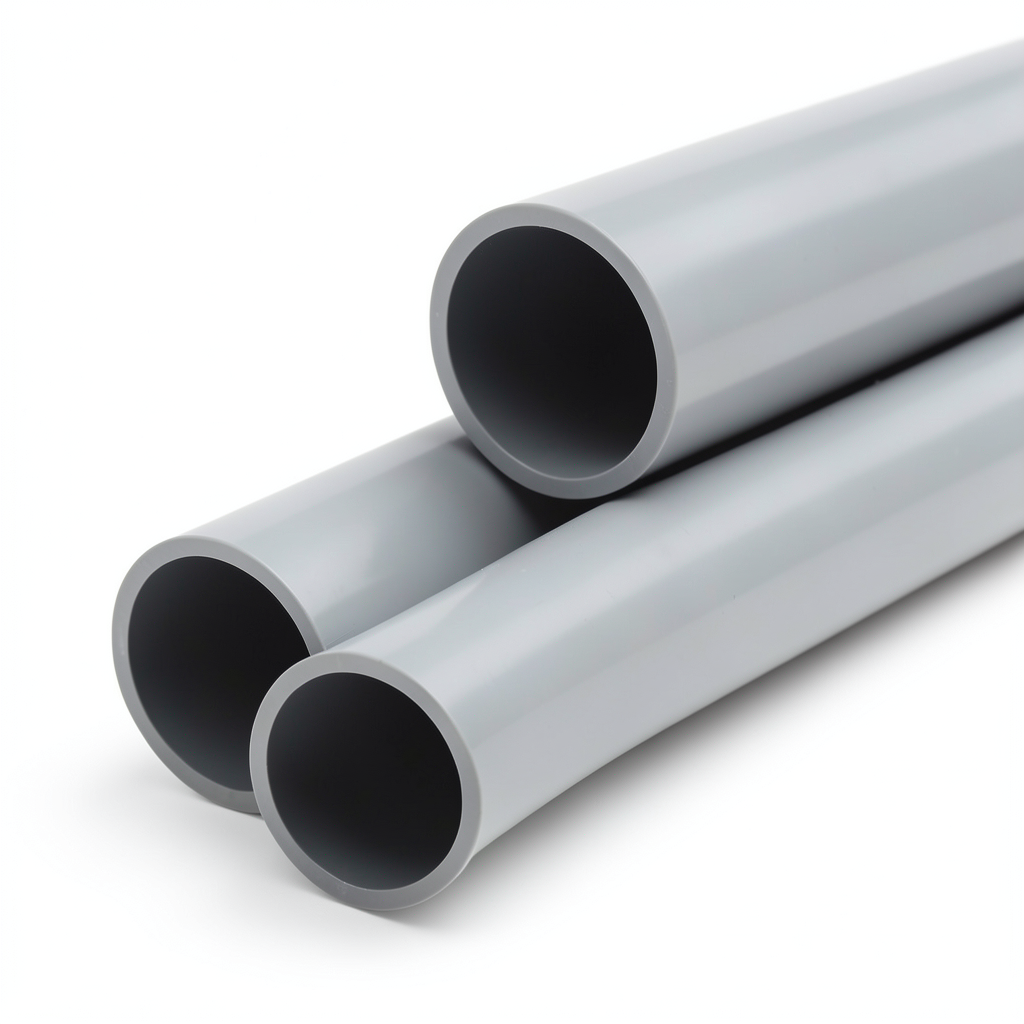 UPVC Pipe Aqtar Najd Class 4 Outside Diameter 200 mm Thickness 9.6 mm Gray