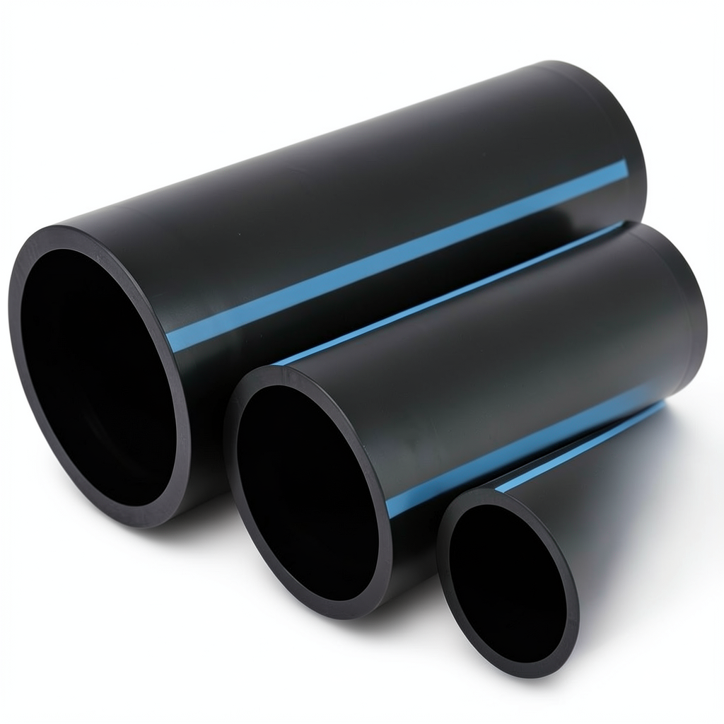 مواسير HDPE الوطني لشبكات المياه ضغط 12.5 بار قطر خارجي 75 مم سمك 4.5 مم لون اسود