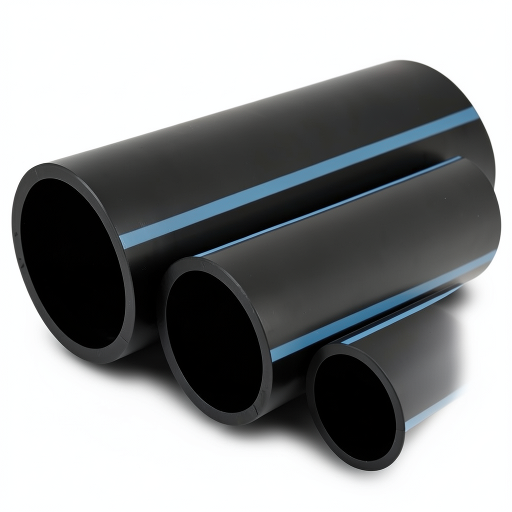 أنابيب HDPE الوطني ضغط 12.5 بار قطر خارجي 90 مم سمك 5.4 مم لون أسود