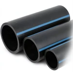 أنابيب HDPE الوطني ضغط 12.5 بار قطر 200 مم سمك 9.6 مم أسود