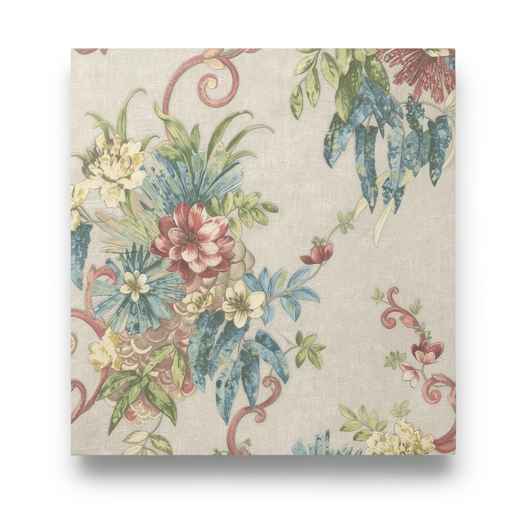 Floral Wall Covering 10m x 1.06m Beige, Model 82875