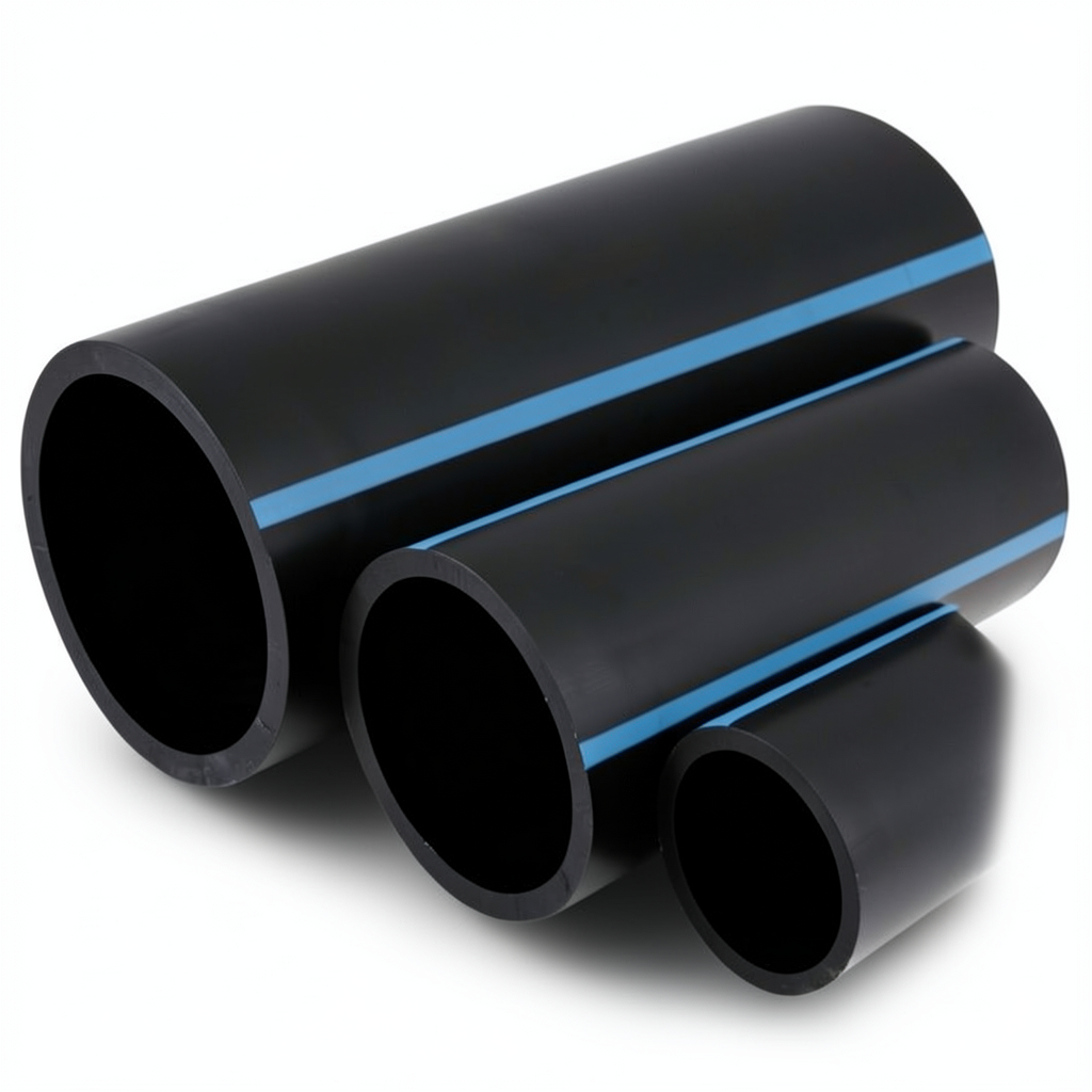 مواسير HDPE الوطني ضغط 16 بار قطر خارجي 180 مم سمك 10.7 مم لون أسود