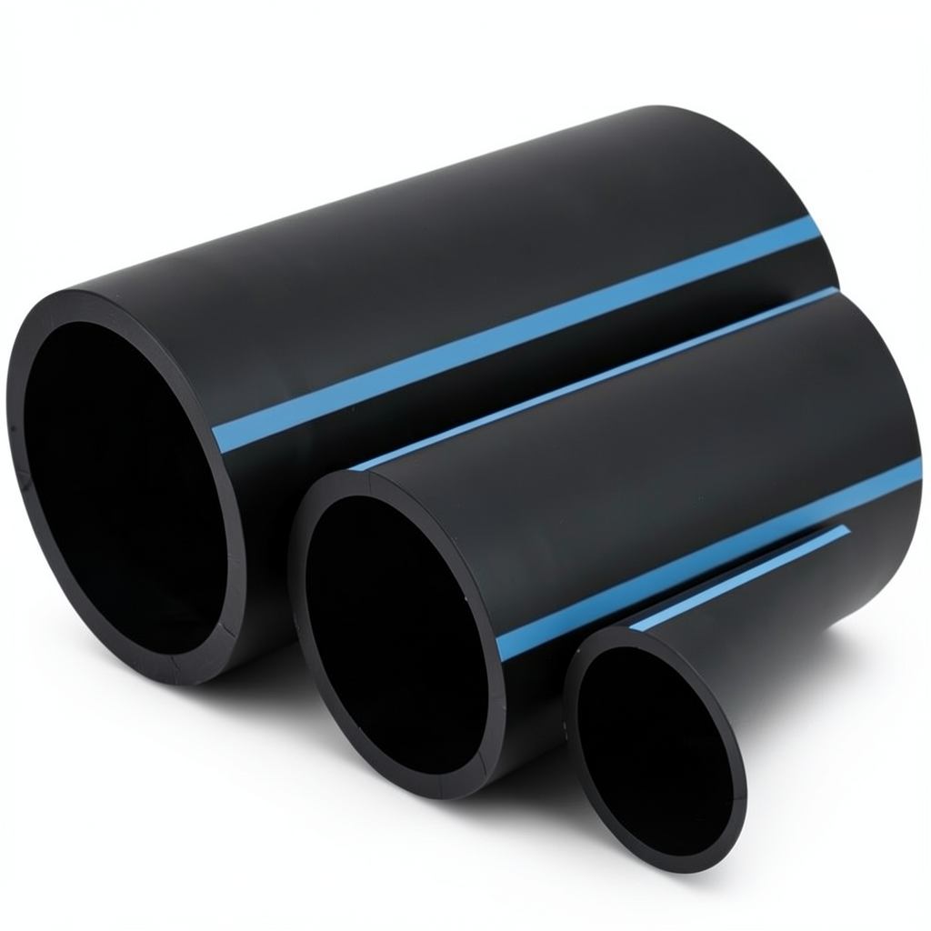 مواسير HDPE الوطني لشبكات المياه ضغط 12.5 بار قطر خارجي 315 مم سمك 15 مم لون اسود