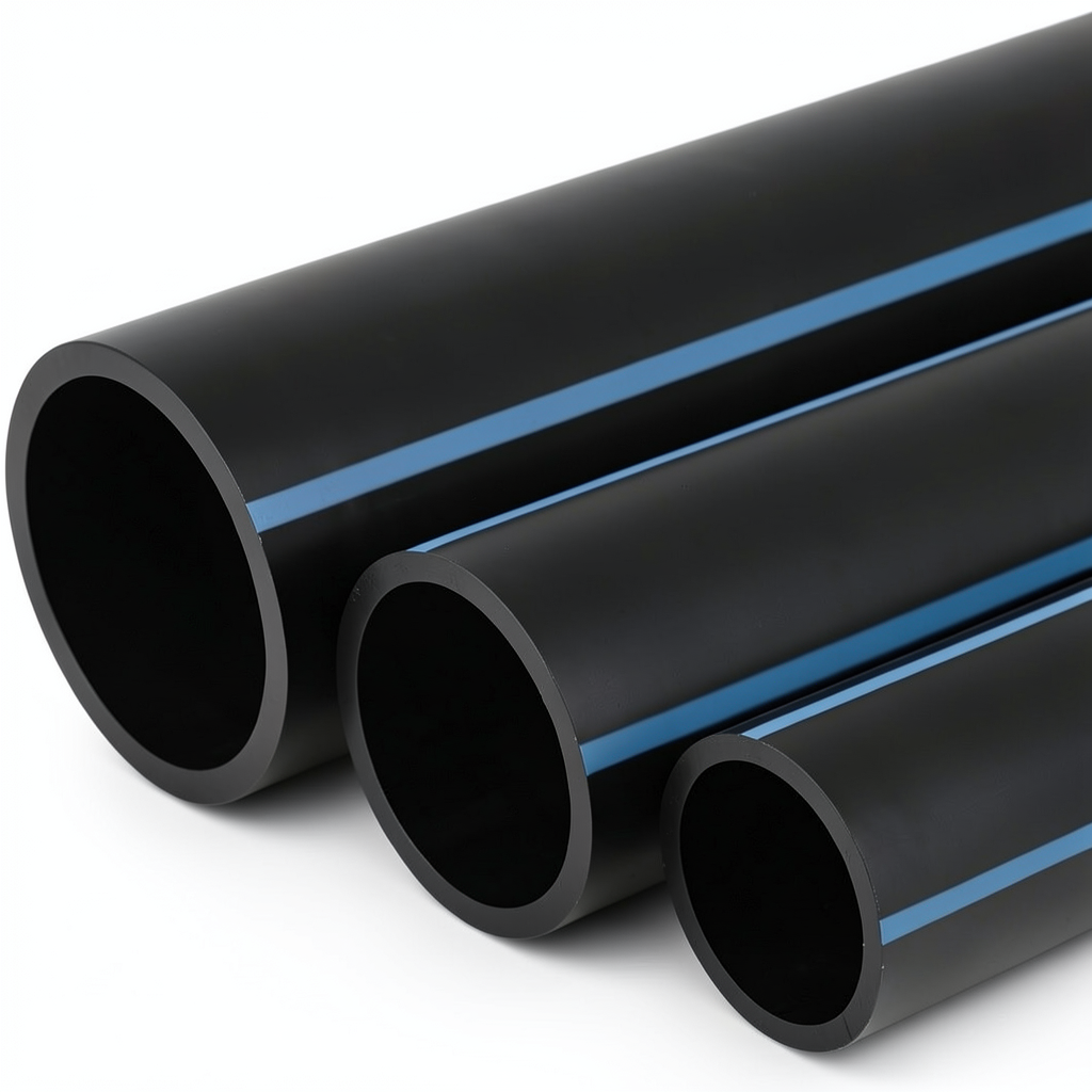 مواسير HDPE الوطني لشبكات المياه ضغط 16 بار قطر خارجي 225 مم سمك 13.4 مم لون اسود
