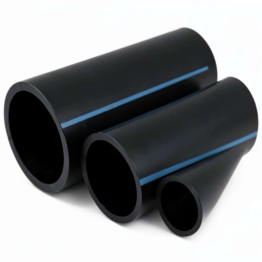 مواسير HDPE الوطني لشبكات المياه ضغط 16 بار قطر خارجي 250 مم سمك 14.8 مم لون اسود