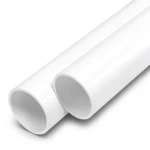 مواسير UPVC ضغط اسمي 15 بار مقاس 1/2 2 إنش سمك 4.8 مم لون أبيض