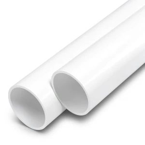 مواسير UPVC ضغط اسمي 15 بار مقاس 1/2 2 إنش سمك 4.8 مم لون أبيض