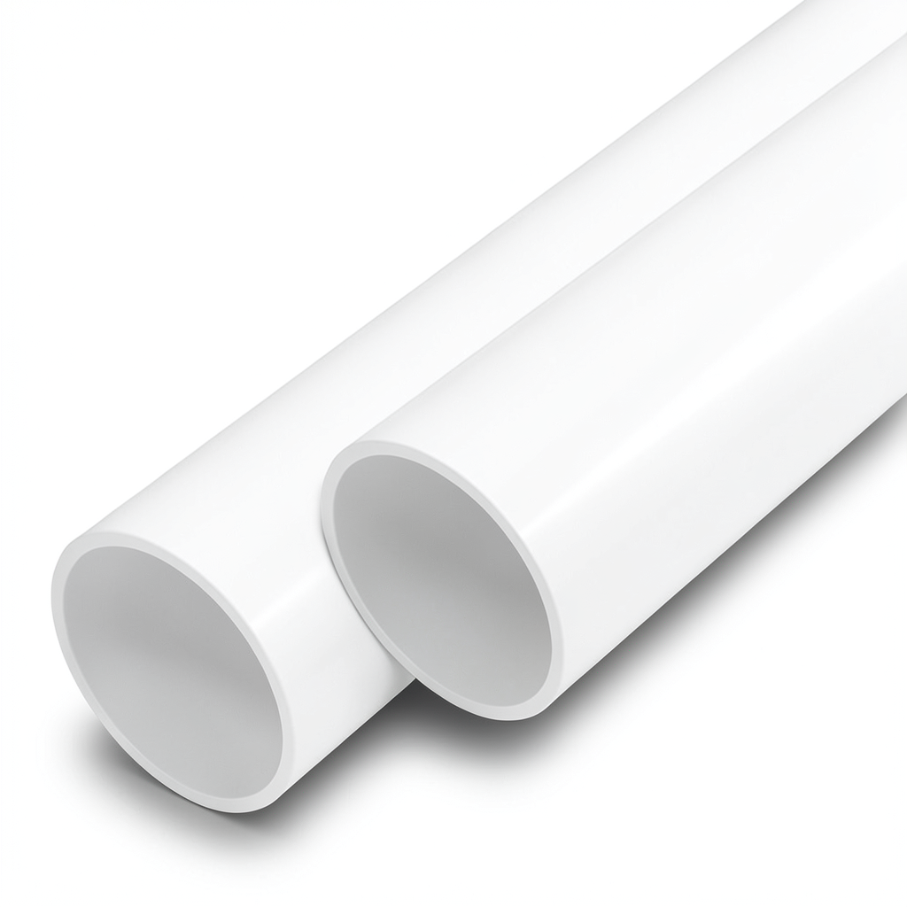 مواسير UPVC ضغط اسمي 15 بار مقاس 6 إنش سمك 10.8 مم لون أبيض