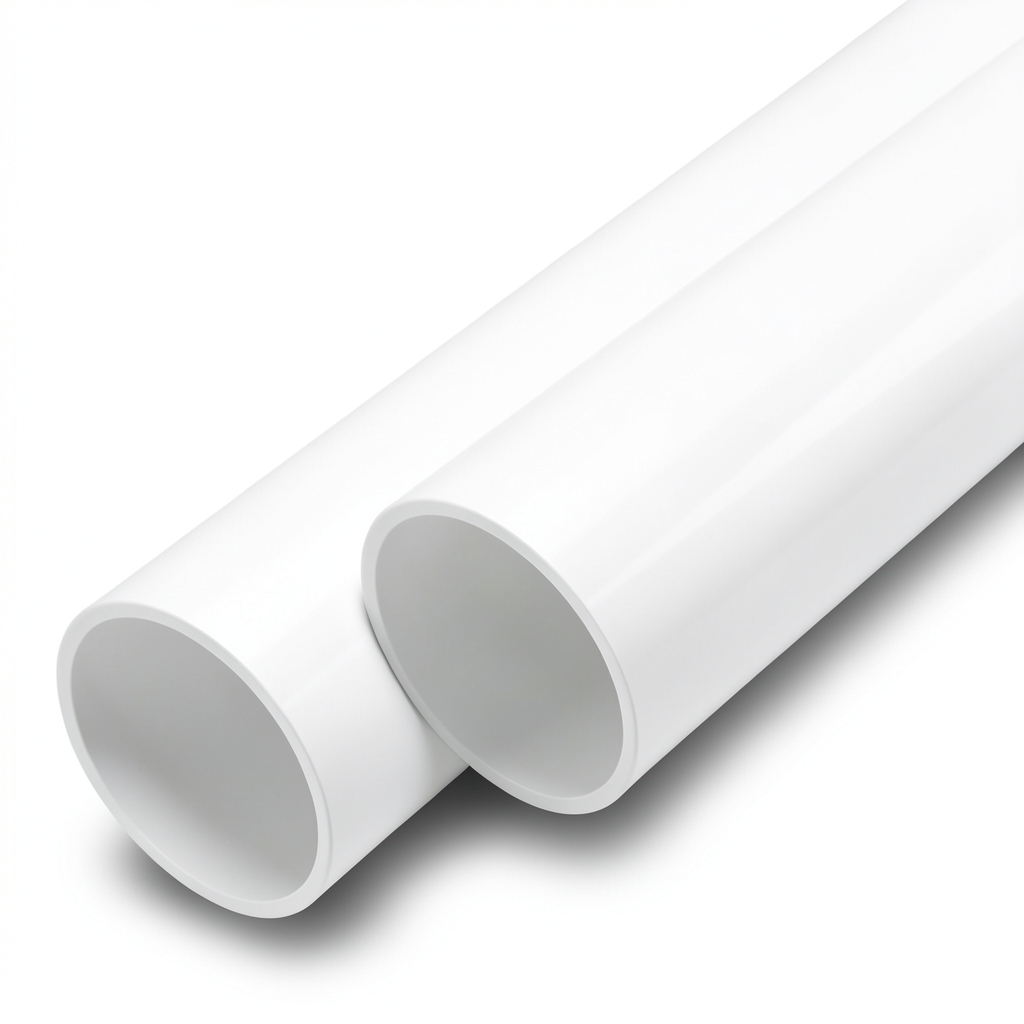 مواسير UPVC ضغط اسمي 15 بار مقاس 8 إنش سمك 12.6 مم لون أبيض