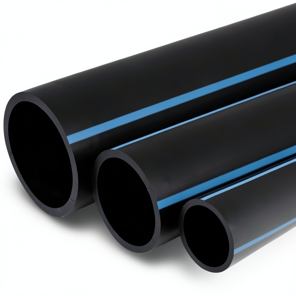 أنابيب HDPE الوطني ضغط 12.5 بار قطر 160 مم سمك 7.7 مم أسود