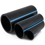 مواسير HDPE الوطني لشبكات المياه ضغط 12.5 بار قطر خارجي 50 مم سمك 3 مم لون اسود