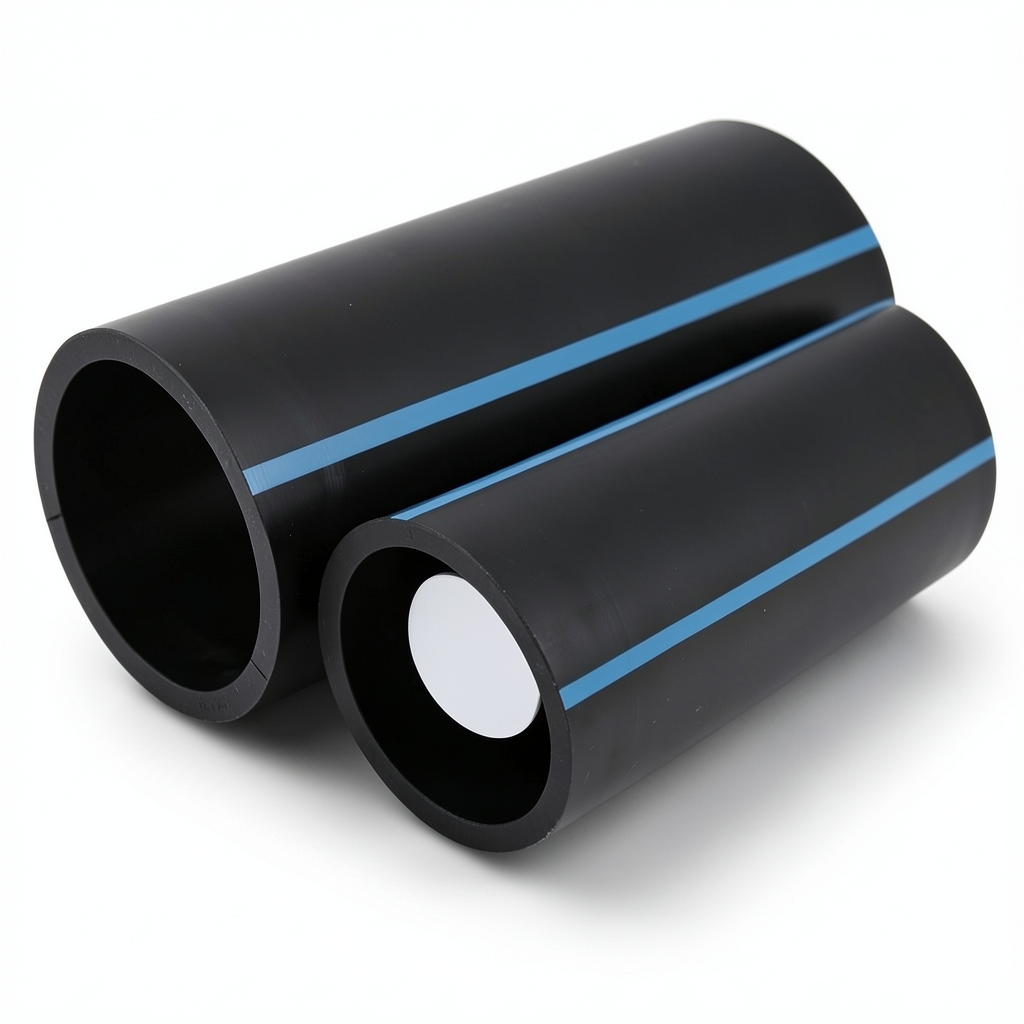 مواسير HDPE الوطني لشبكات المياه ضغط 12.5 بار قطر خارجي 63 مم سمك 3.8 مم لون اسود