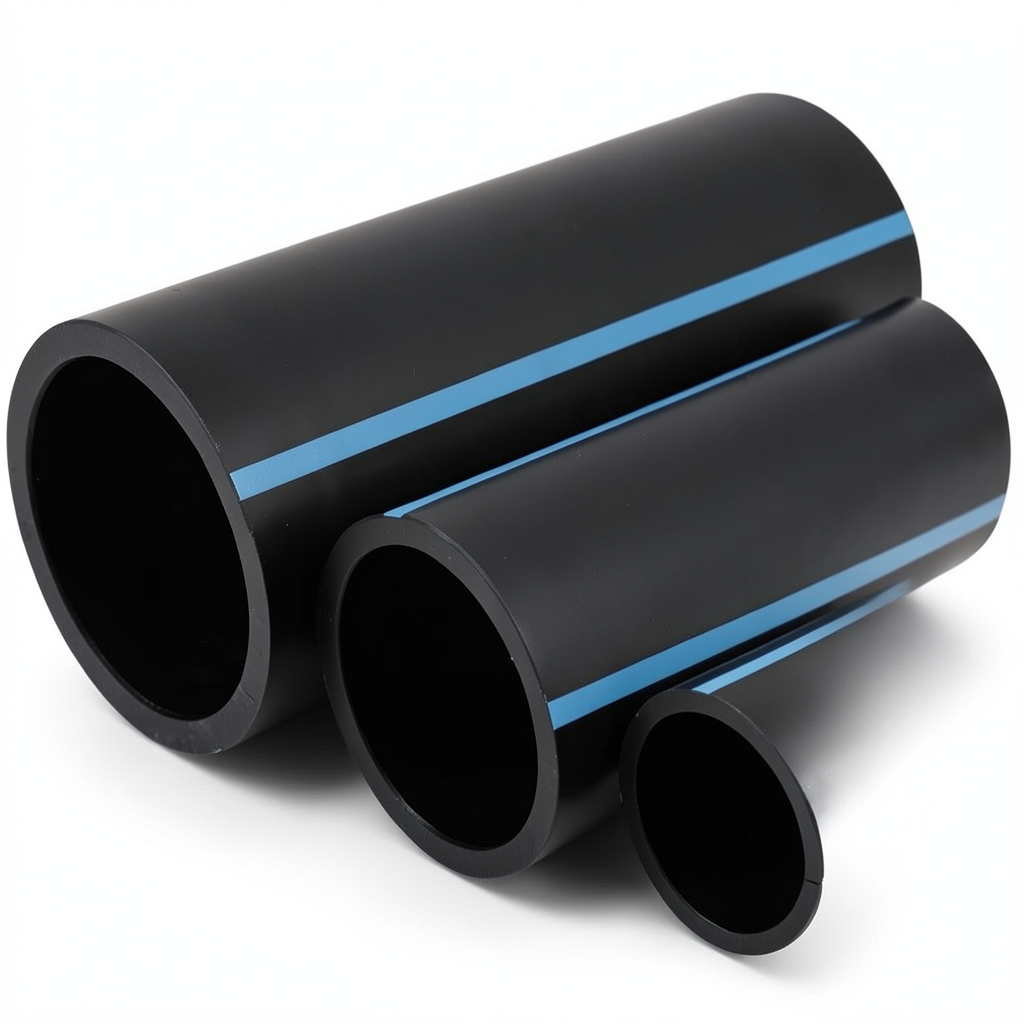 مواسير HDPE الوطني لشبكات المياه ضغط 12.5 بار قطر خارجي 75 مم سمك 4.5 مم لون اسود