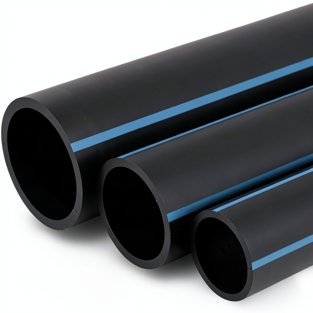 أنابيب HDPE الوطني ضغط 12.5 بار قطر خارجي 90 مم سمك 5.4 مم لون أسود