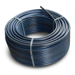 HDPE Plastic Coil Pipe PN 12.5 Bar PE 100 OD 90 mm SDR 11 Black with Blue Stripes