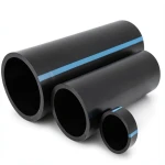أنابيب HDPE الوطني ضغط 12.5 بار قطر 200 مم سمك 9.6 مم أسود