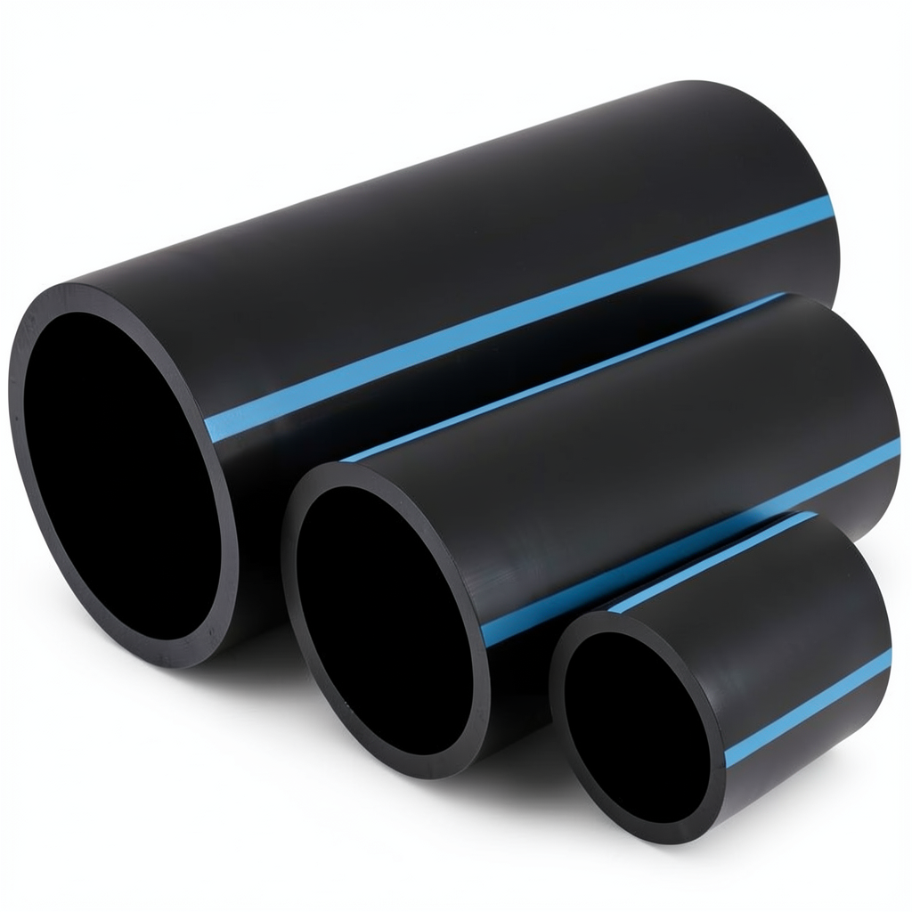 أنابيب HDPE الوطني ضغط 12.5 بار قطر 225 مم سمك 10.8 مم أسود
