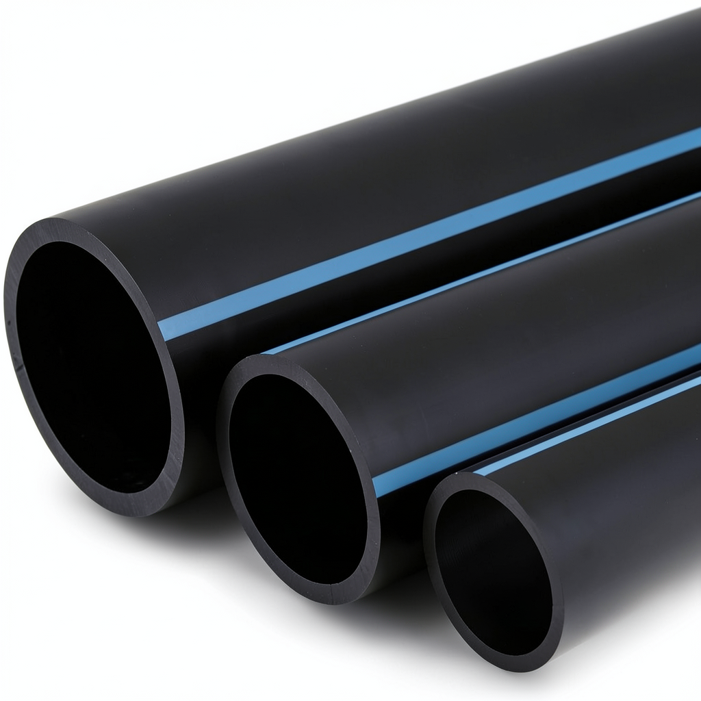 مواسير HDPE الوطني لشبكات المياه ضغط 16 بار قطر خارجي 200 مم سمك 11.9 مم لون اسود
