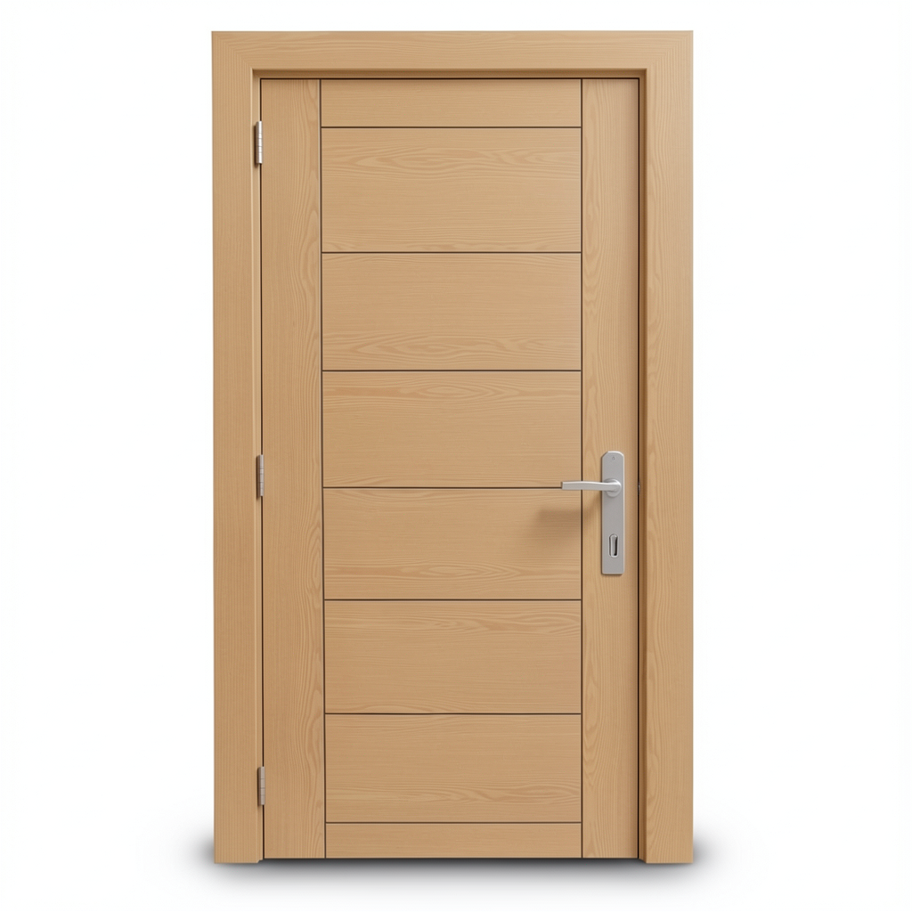 Al Ghamdi Wood Industries Groove Line Design Interior Door