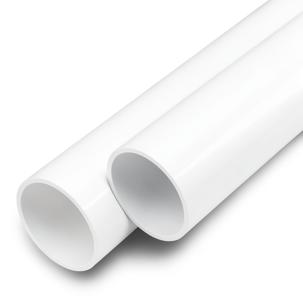 مواسير UPVC ضغط اسمي 15 بار مقاس 2 إنش سمك 3.9 مم لون أبيض