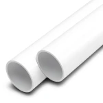 مواسير UPVC ضغط اسمي 15 بار مقاس 1/2 2 إنش سمك 4.8 مم لون أبيض