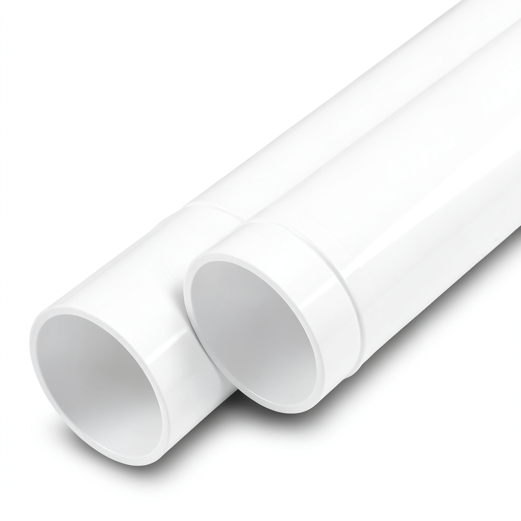 مواسير UPVC ضغط اسمي 15 بار مقاس 3 إنش سمك 5.7 مم لون أبيض