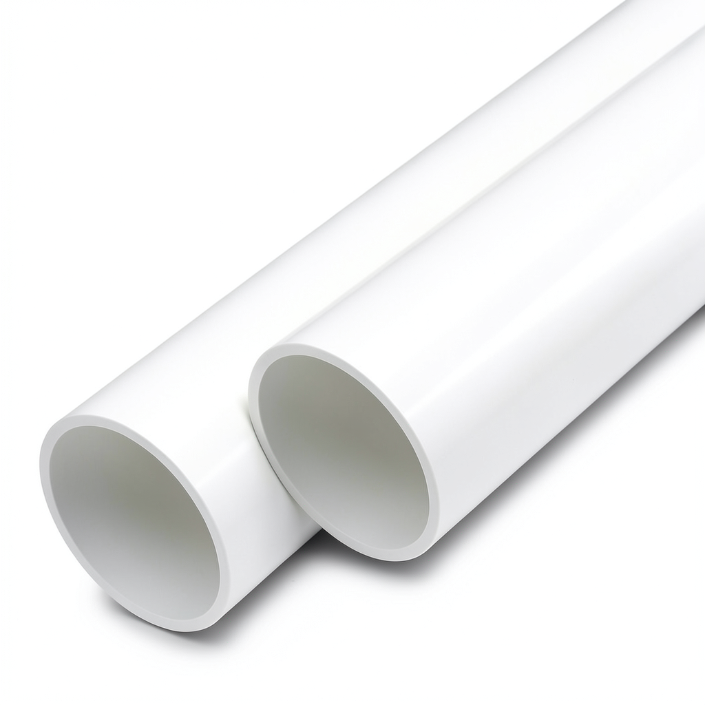 مواسير UPVC ضغط اسمي 15 بار مقاس 4 إنش سمك 7.3 مم لون أبيض