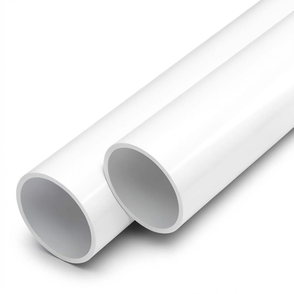 مواسير UPVC ضغط اسمي 15 بار مقاس 6 إنش سمك 10.8 مم لون أبيض