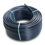 HDPE Plastic Coil Pipe 19.2 Bar Pressure PE100 16 mm SDR 7.4 Black/Blue