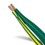 سلك تأريض نحاس مجدول 1.5 مم2 450/750 فولت عزل PVC اخضر/اصفر