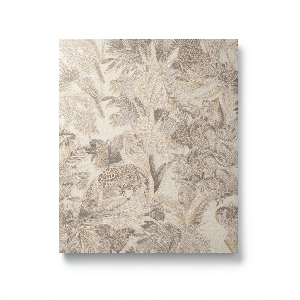 Italian Wallpaper Tropical Design Beige Color, Size 10mx0.70m, Model rc18001