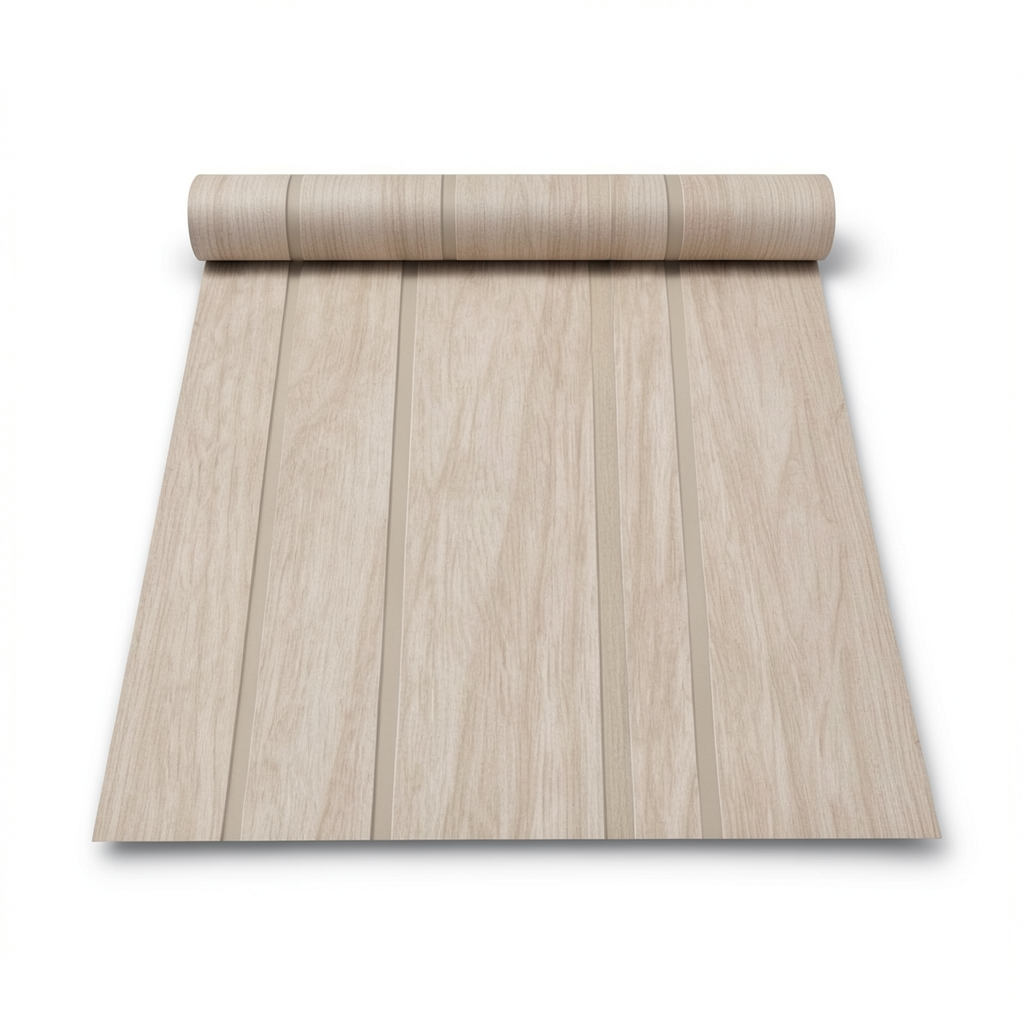 Wooden Wall Covering 5m x 0.53m Beige Color, Model 221001