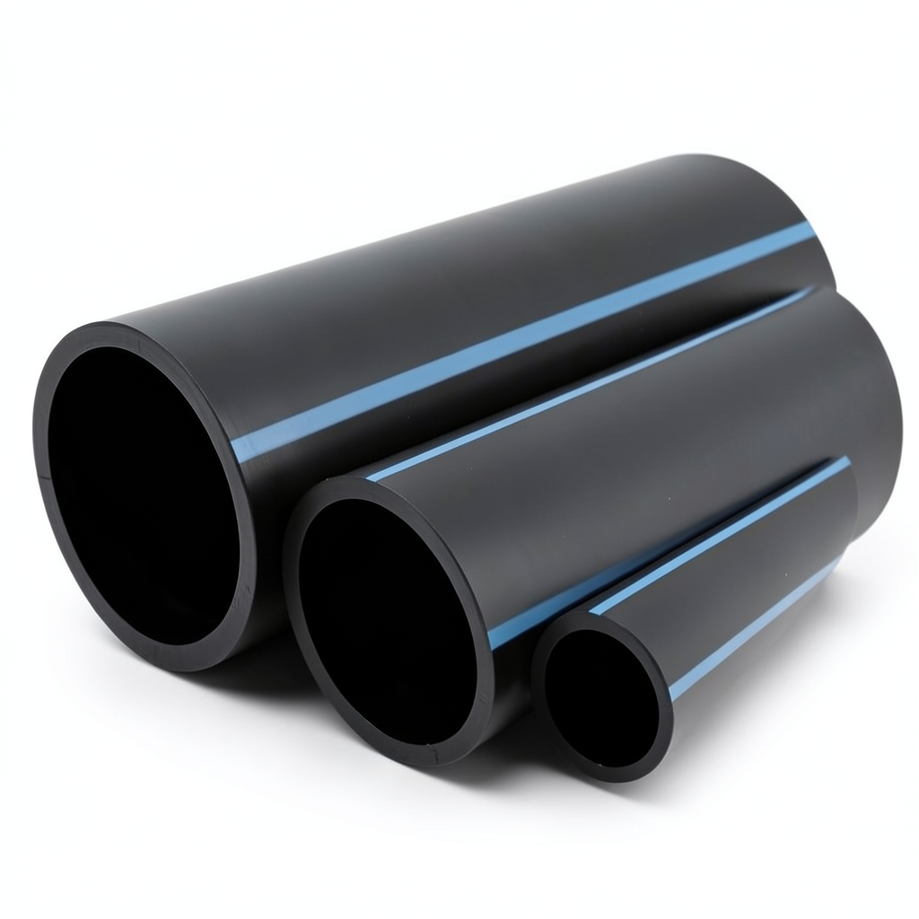 أنابيب HDPE لشبكات المياه ضغط 16 بار قطر خارجي 32 مم سمك 2.4 مم لون أسود