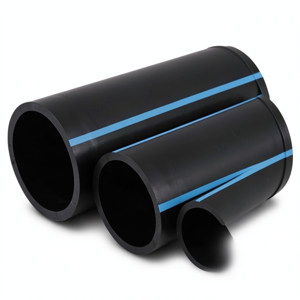 مواسير HDPE لشبكات المياه ضغط 16 بار قطر خارجي 40 مم سمك 3 مم لون أسود