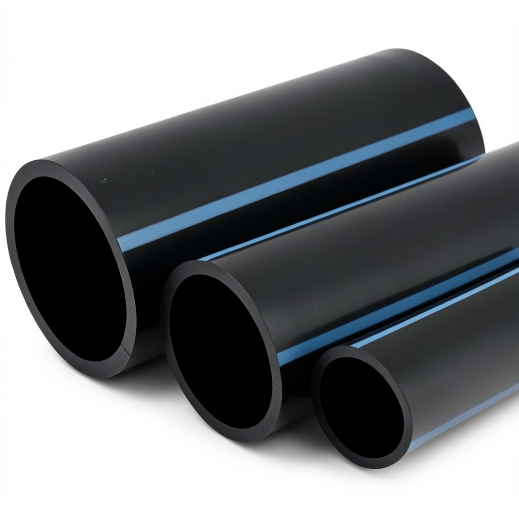 NPF HDPE Pipes for Water Networks Pressure 16 Bar Diameter 50 mm Thickness 3.7 mm Black