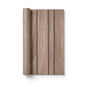 Wall Decoration Wooden Design 5 m x 0.53 m Brown, Model 221002