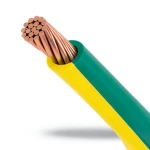 سلك تأريض نحاس مجدول 1.5 مم2 450/750 فولت عزل PVC اخضر/اصفر