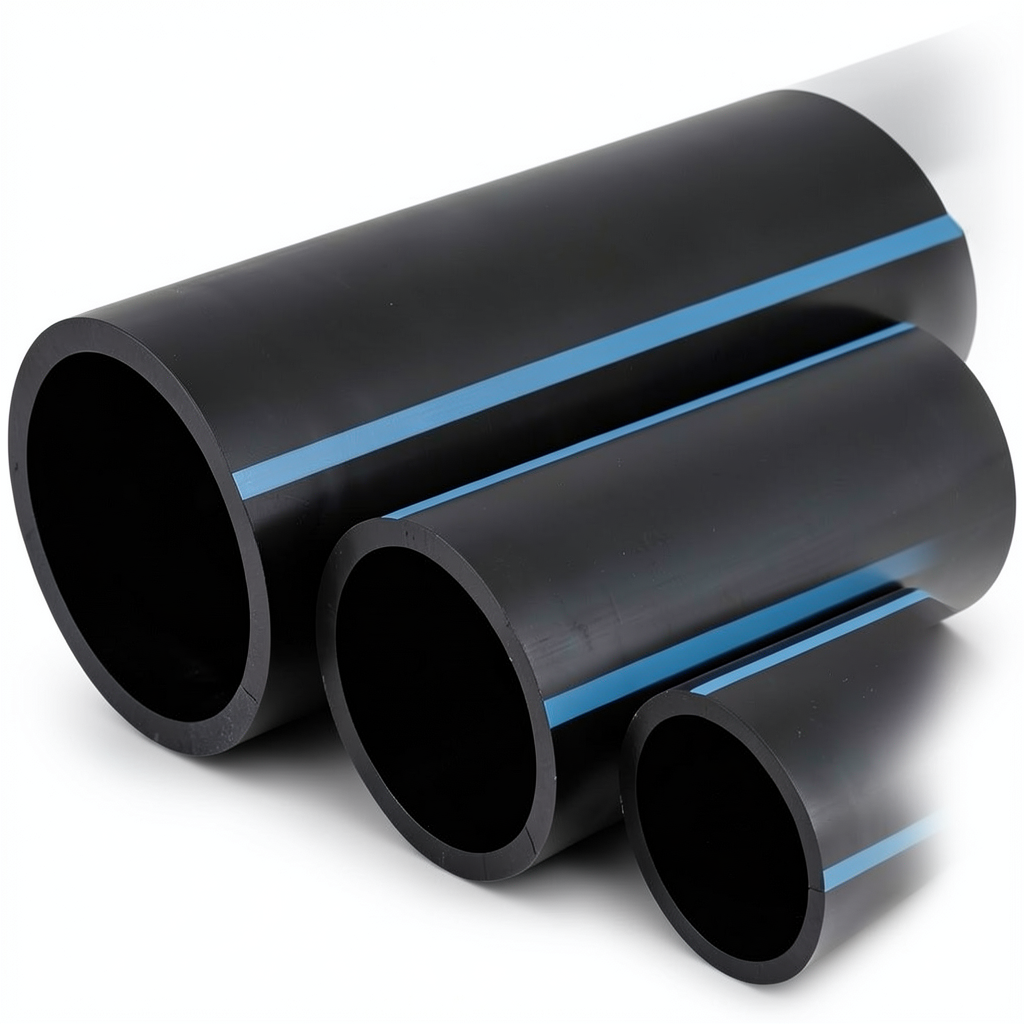 أنابيب HDPE الوطني ضغط 20 بار قطر خارجي 75 مم سمك 6.8 مم لون أسود